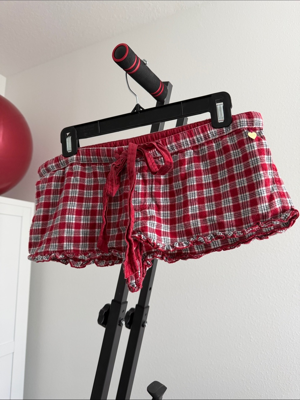 Juicy Couture Red Plaid Lounge Shorts